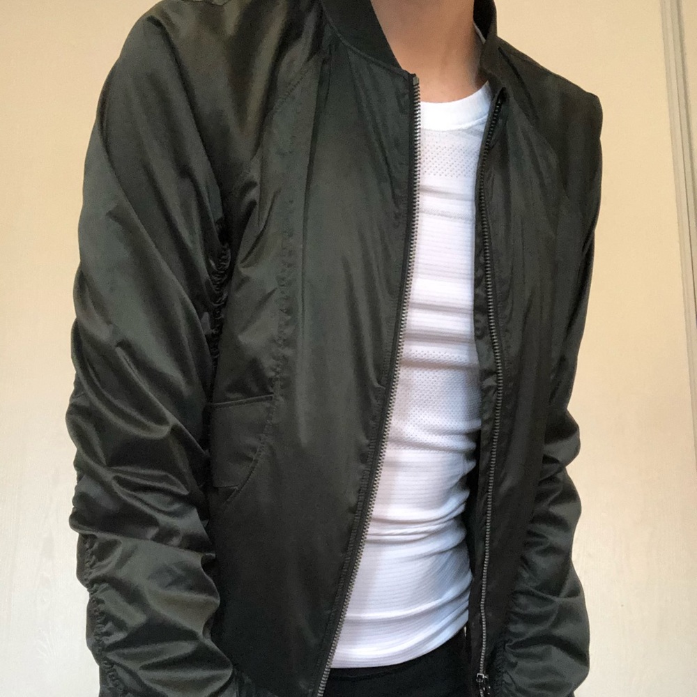 lululemon lightweight Dark Green Bomber Jacket